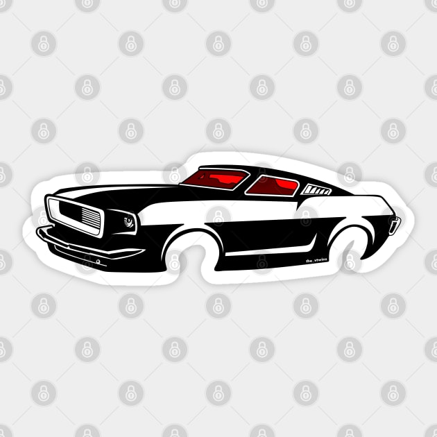 Classic Mustang Sticker by the_vtwins